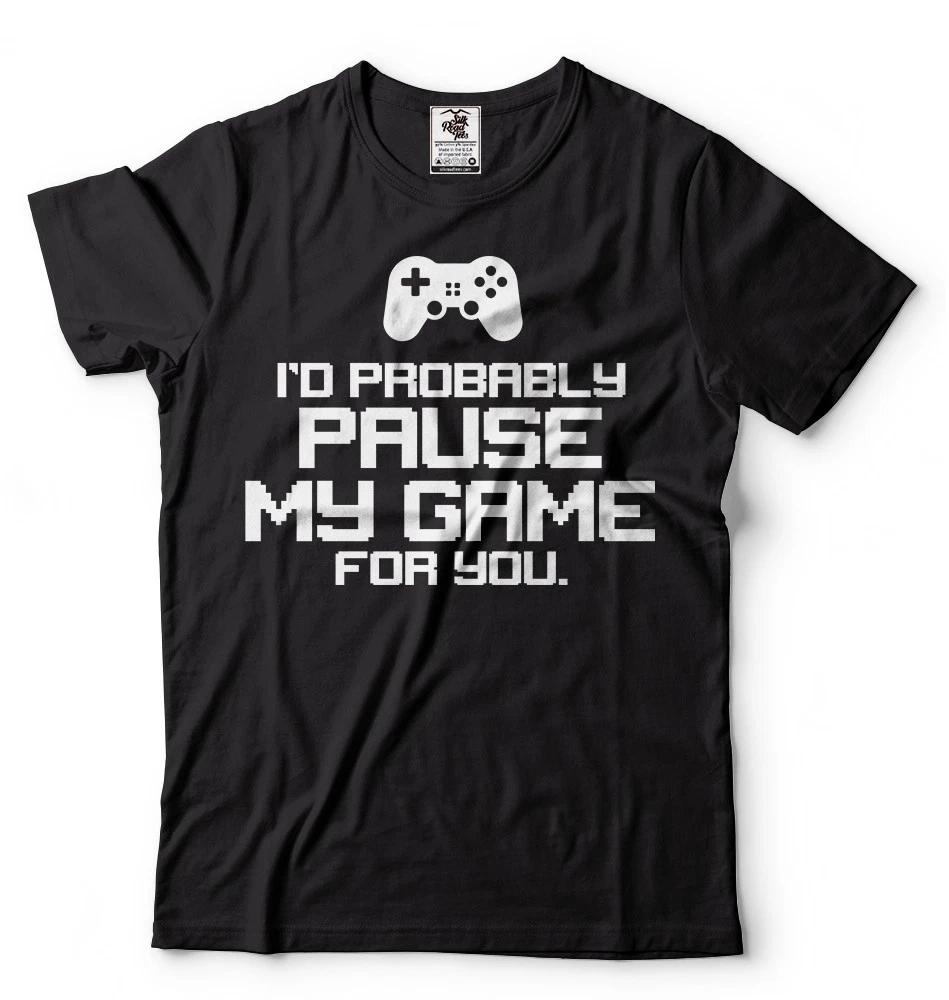 Gaming T-shirt Video Gaming Console Gaming Funny mens T-shirt Gift Birthday Tee L