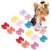 16pcs Soft Fabric Pet Hair Clip Multicolor Cat Hair Accessory Easy Wear Puppy Hair Bow Pet Grooming