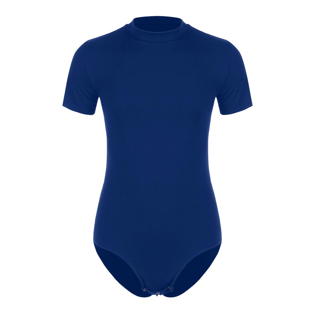 Solid Color Skinny Jumpsuit Casual Bodysuit One-piece Leotard Club Costume Leotard Undershirt for Fitness Gym Sport Wrestling Singlet Men Pajamas