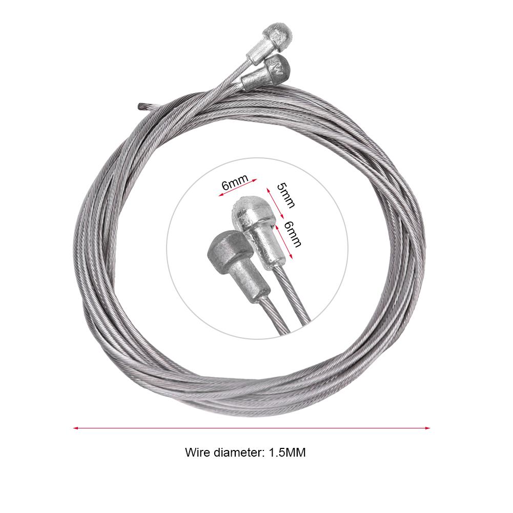 2 pcs Stainless Steel Bike Brake Shifter Cable Bicycle Gear Inner Wire Core Cycling Accessories Kitfor Road bike