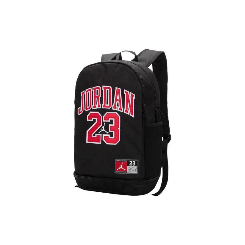 Jordan Polyester Backpack Medium Size Unisex Black & Red Jordan JD2323008GS-001