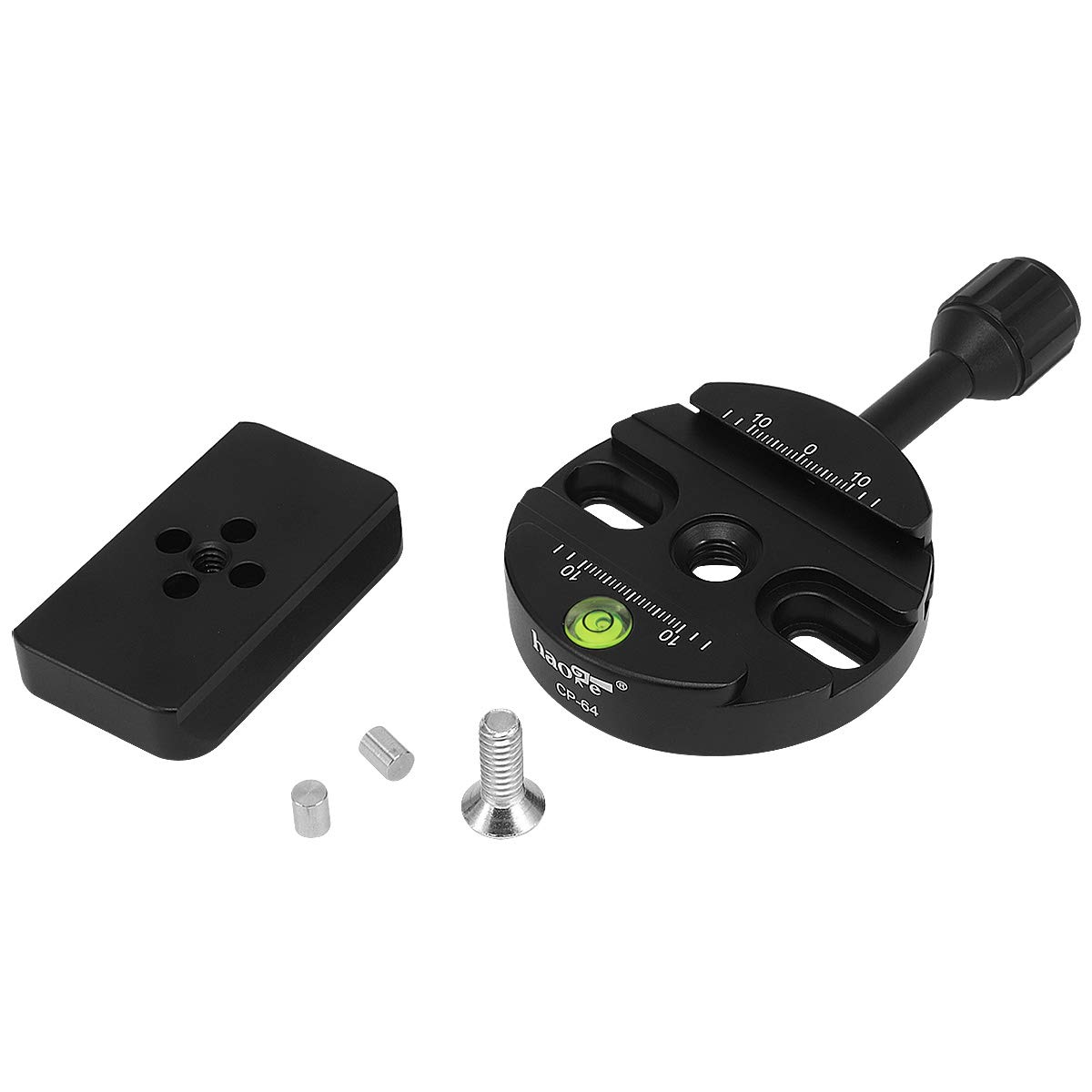 

Haoge Quick Release Clamp with Base Adapter Converter for Manfrotto RC4 System to Compatible with CP-64 RC4/400PL Arca-Swiss 400PL/405/410/RC4