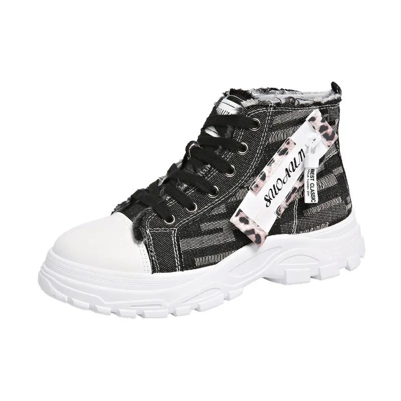 

Plus Size 2025 Shoes Female High Top Women s Vulcanize Shoes Outdoor Women Sneakers Platform Daily Denim Ladies Casual Shoes 35