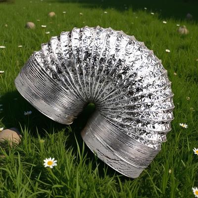 1 Pc 2M Thickened Heat-Resistant Aluminum Foil Ducting 150Mm Diameter Retractable Ventilation Hose For Hvac Dryer Ac Bathroom