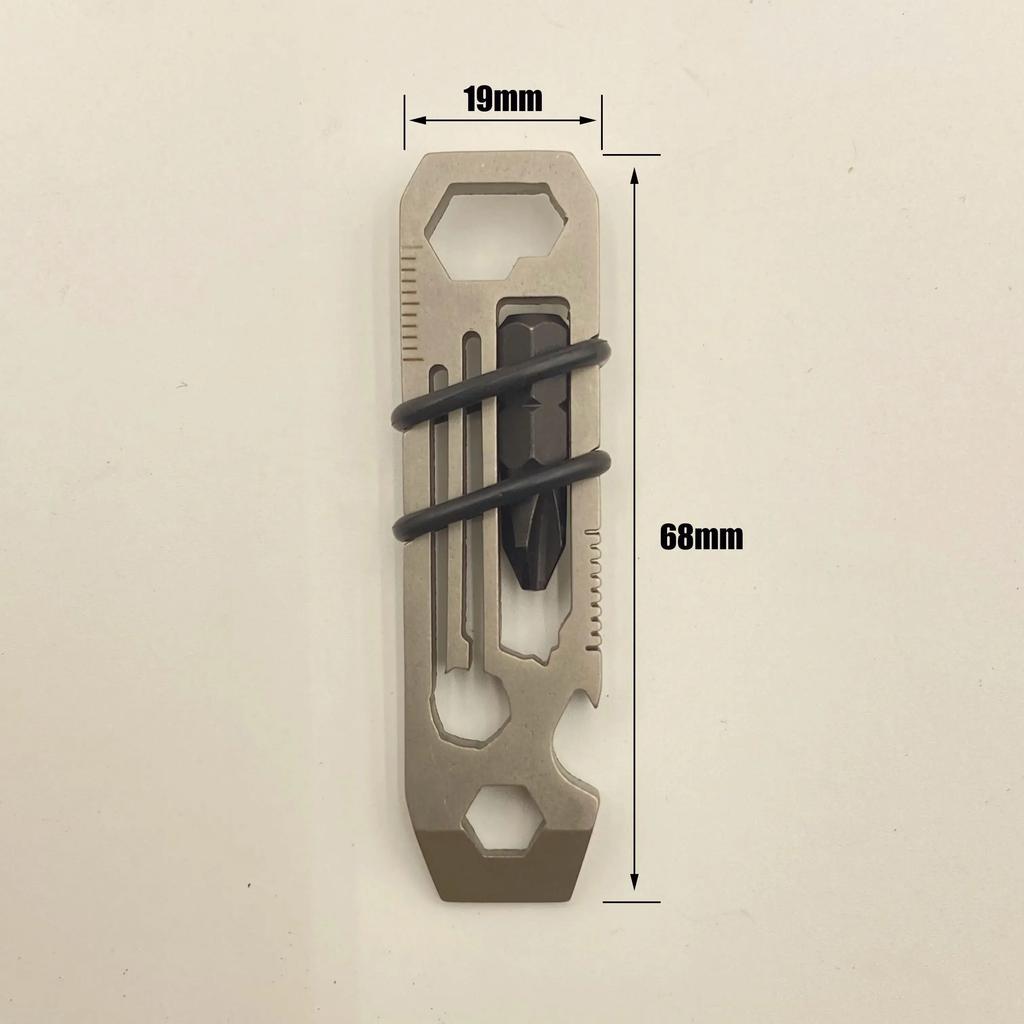EDC Pocket Survival Tool Camping Screwdriver Bottle opener Wrench Key Chain Outdoor Tools Portable multi-function tool