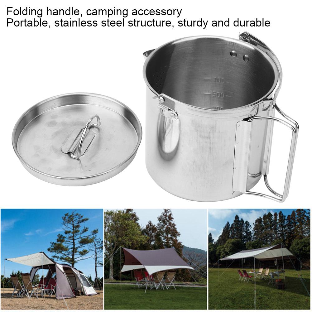 Outdoor Stainless Steel Durable Eco Friendly Portable Water Kettle Multiple Use Coffee Pot