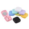 Simple Small Portable Candy-colored Lens Case Built-in Tweezers Suction Stick Frosted