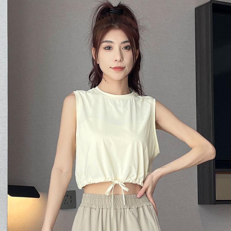 

Женский летний спортивный костюм из ледяного шелка 2024: Защита от солнца, Свободный крой, Брюки и жилет с широкими штанинами для альпинизма и повседневной носки Medium