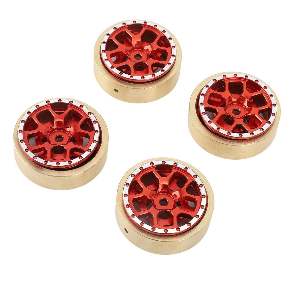 4pcs Aluminum Alloy Wheel Hub Copper Counterweight RC Wheel Hub Internal Weight Assembly for HOBBYPL