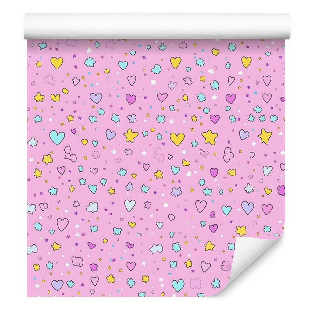 Love Wallpaper Powder Pink and Lavender 50x1000
