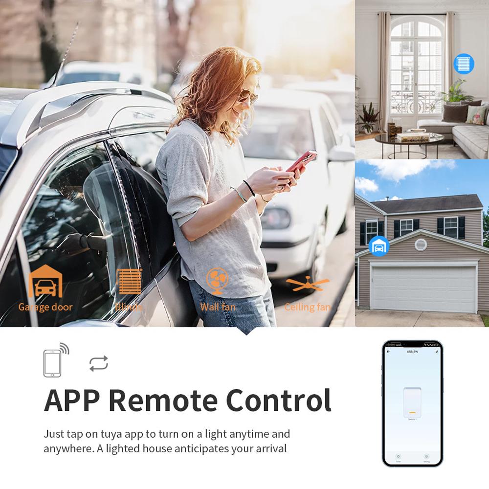 Tuya WIFI Intelligent Circuit Breaker Module Switch RF433 On off Controller Remote Mobilephone APP Control Compatible