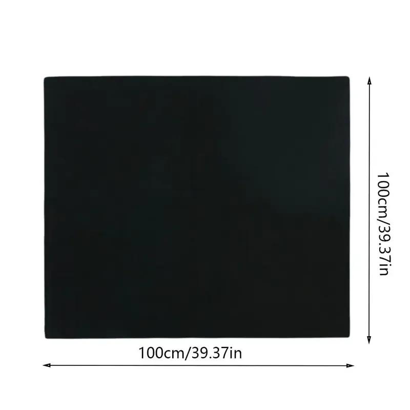 100*100cm Feltro in Fibra di Carbonio Ignifugo Nero Coperta Protettiva per Saldatura Ritardante di Fiamma Resistente alle Alte Temperature
