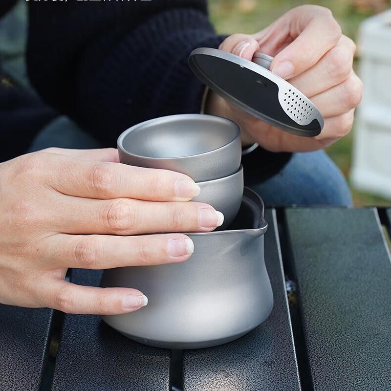 Jun Kai Wei Pure Titanium Portable Kung Fu Tea Set