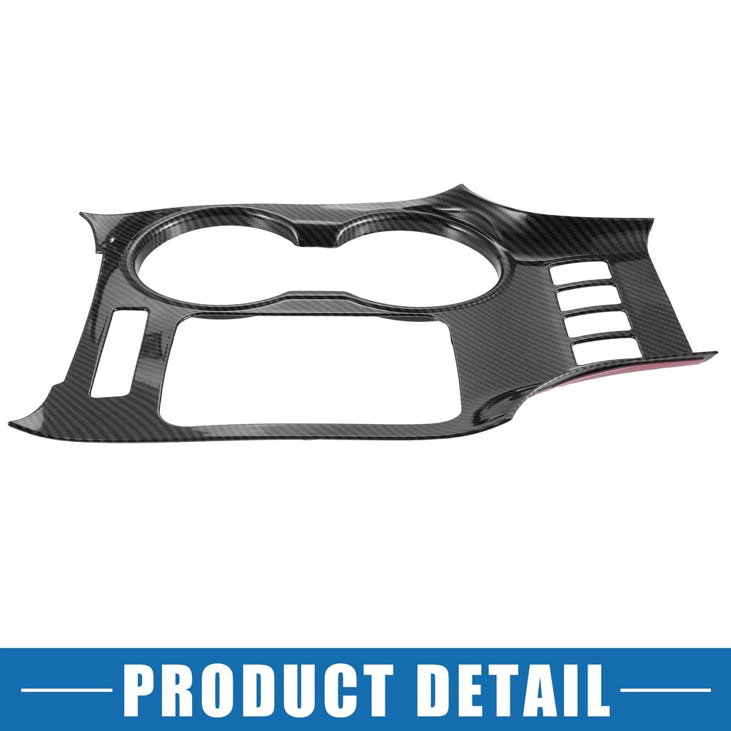 ABSOPRO Carbon Fiber Pattern Center Console Cup Holder Panel Cover Trim for Toyota Highlander 2014 2015 2016 2017 2018 Black 2019,