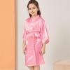 Horu Shi Summer V-neck Mid-length Girl's Casual Thin Cardigan Bathrobe