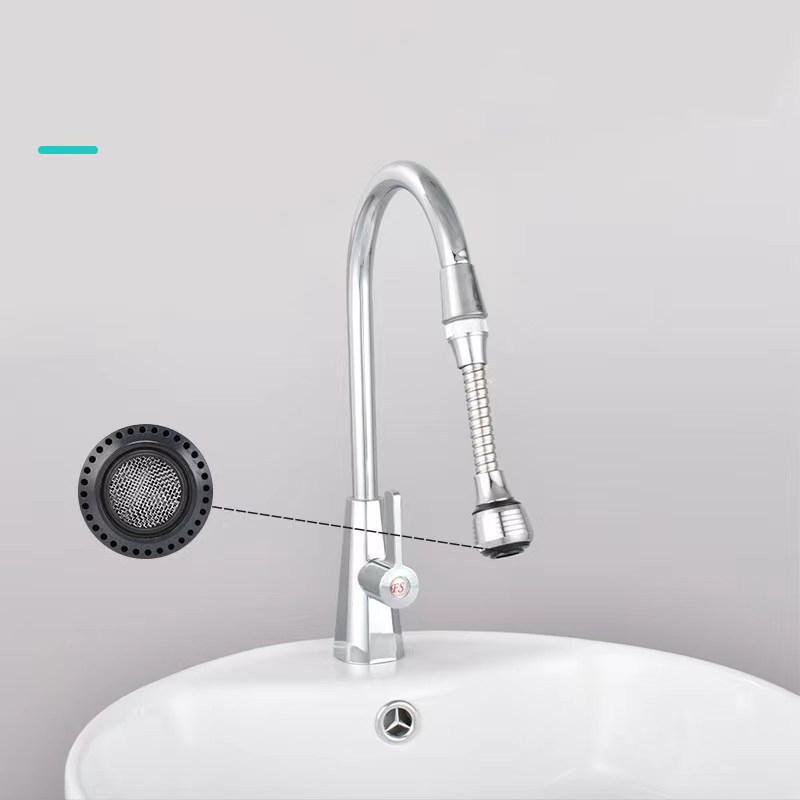 Kitchen faucet anti splash head extension device, household faucet aerator, washbasin faucet anti splash water