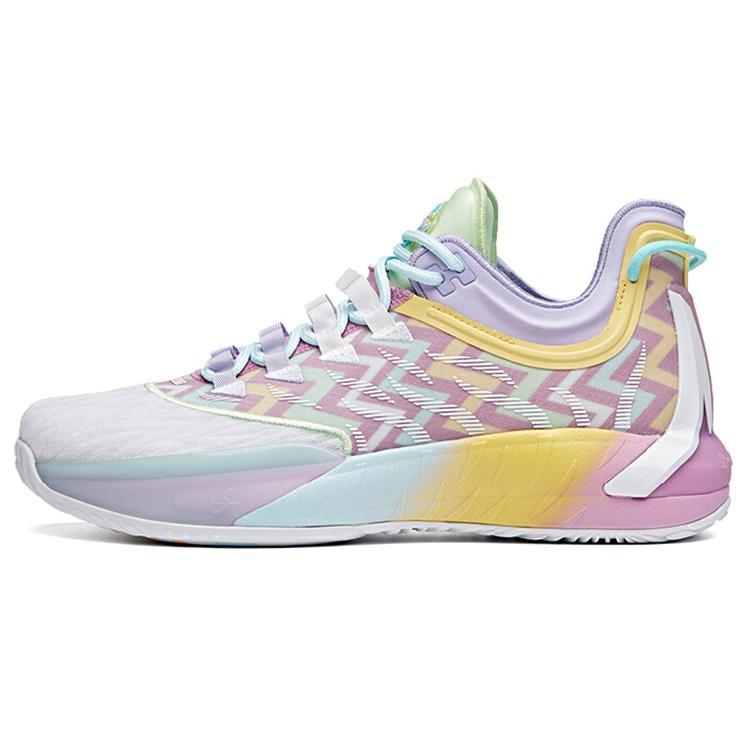 New Anta GH1 Hayward GH1 Low Easter Low Top Performance Basketball Shoes Men's White Pink Purple 112021103-1