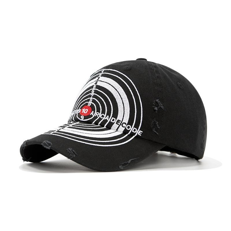 Heavy industry old camouflage bullseye baseball cap female personality street hip hop big head circumference deepened cap male trend
