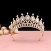 European & American Luxury Red Crystal Bridal Crown for Weddings & Birthdays