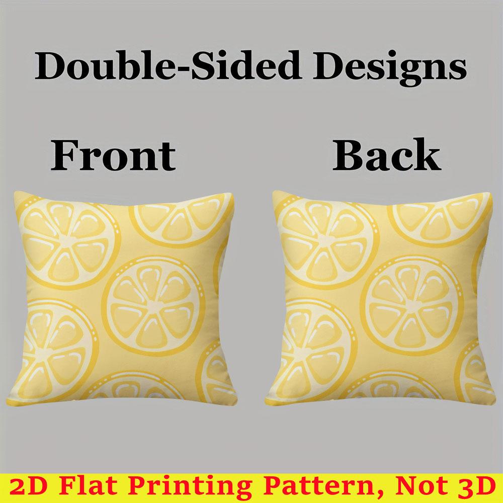 Lemon Slice square Jacquard Pillow Cover for Sofa Office Waist Cushion Cover Home Decorative Pillowcase
