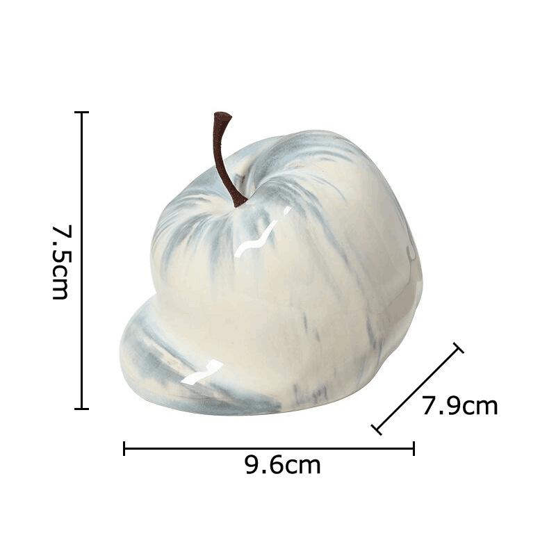 

Creativity Melting Apples Statue Ornaments Desk Decoration Abstract Crafts Ceramic Liquid Apple Sculpture Room Aesthetic Decor