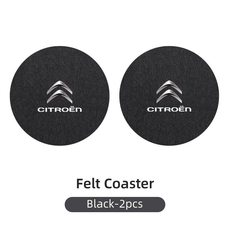 

2PCS Car Coasters Cup Holder Mat Insert Drinks Coaster For Citroen C3 C5 C1 C2 Berlingo Celysee Xsara Cactus Picasso Accessories