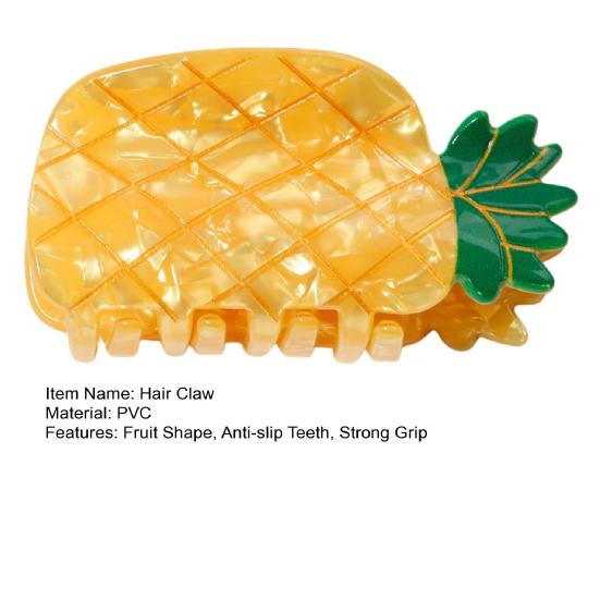 Hair Claw Fruit Design Back Head Shower Clip Medium Size Shark Hair Claw Non-slip Versatile Hair Accessory