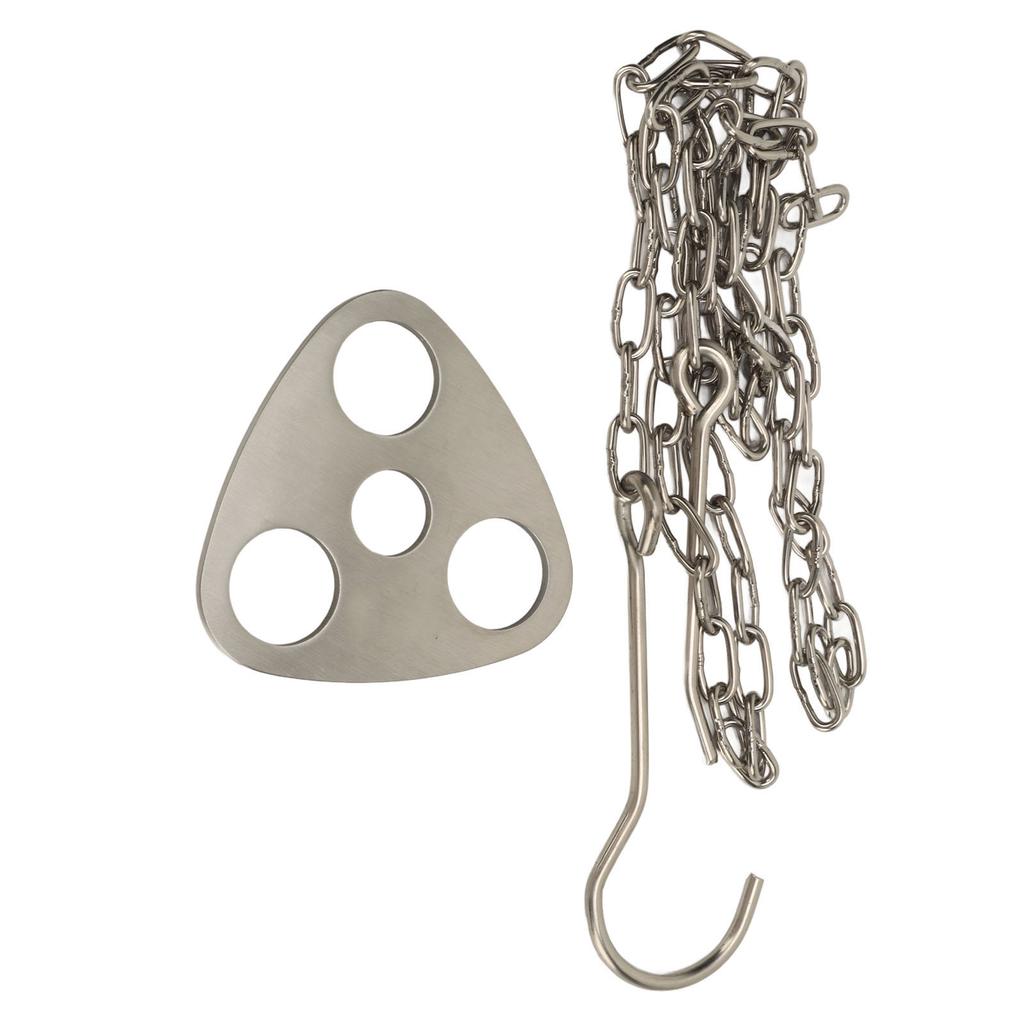 Camping Tripod Board Set Stainless Steel Portable Campfire Grill Tripod Plate with Hook And Storage Bag for Outdoor