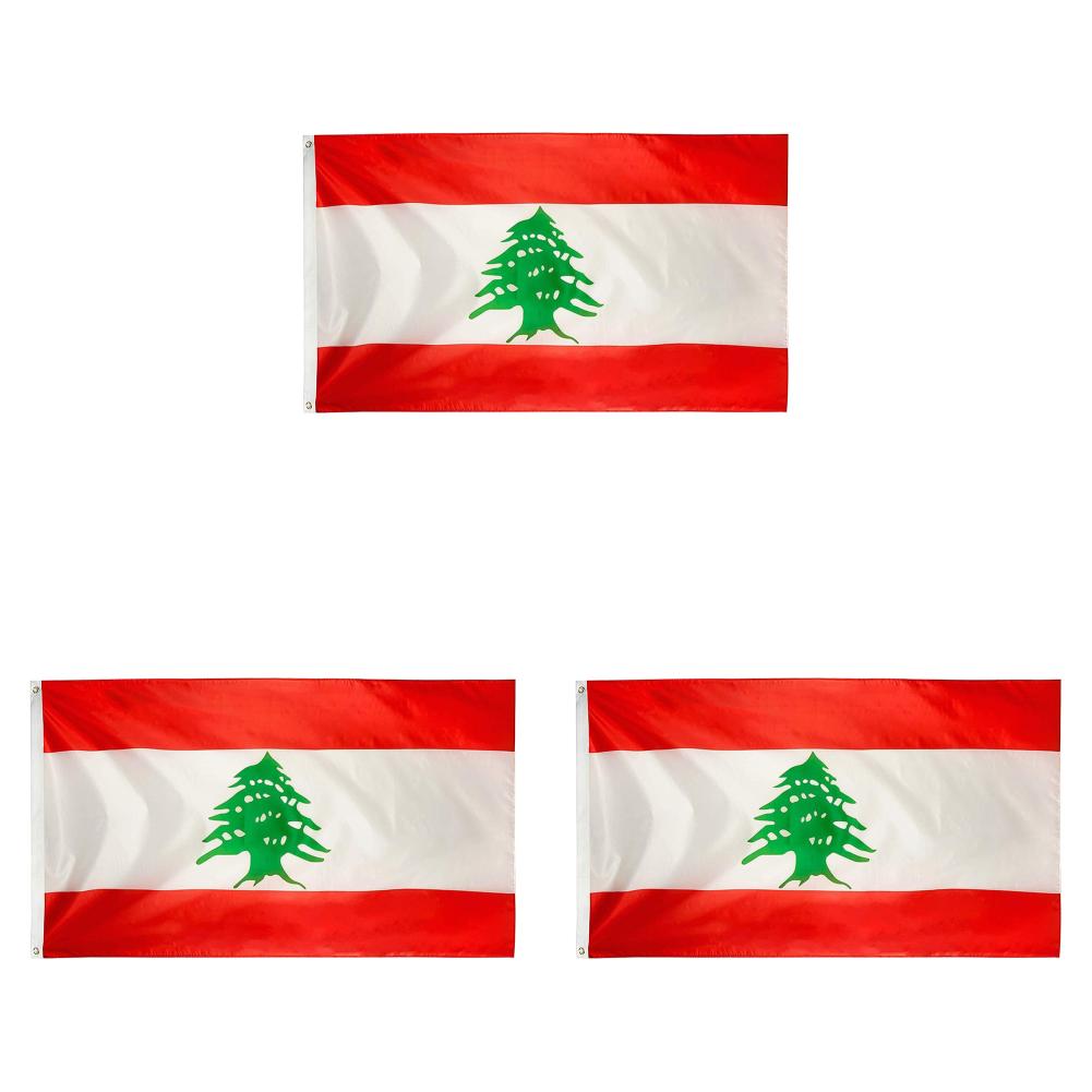 Large Lebanon Lebanese Flag 90x150cm Lebanese Flag 3x5FT Lebanese World Countries Flags Polyester Republic of Lebanon Flag