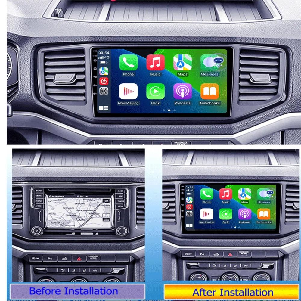 For Volkswagen VW Amarok 1 2016 2017 2018 2019 2020 Android 14 Multimedia Head Unit Car Player GPS Auto Radio Navigation DVD BT