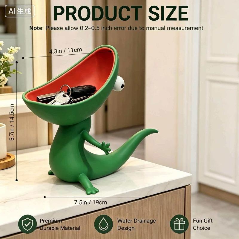 Creative Cartoon Lizard Soap Box, Candy Box, Home Desktop Entrance Keychain, Storage Ornament