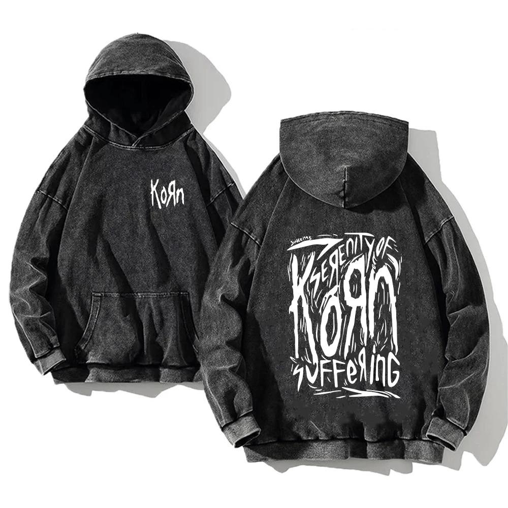 Retro Fashion Graphic Print Hip Hop Hoodie for Men Y2k Punk Casual Loose Pullover Women Streetwear Sweatshirt Hoodies