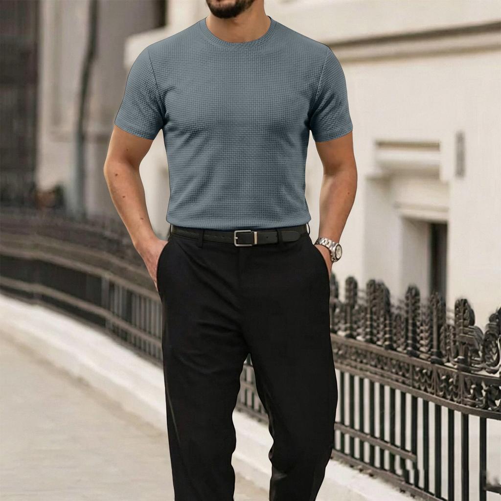 Men's Mesh Short Sleeve T-Shirt for Summer