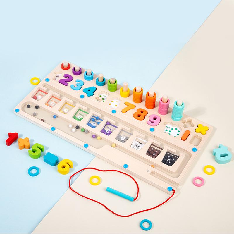 Children's Magnetic Bead Maze Toy: Educational Pen Control, Counting & Color Recognition Aid
