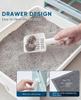 Covered Top Entry Kitten Litter Pan for Small and Medium Cats, Anti-Splashing Kitty Potty with Slide-Out Litter Tray