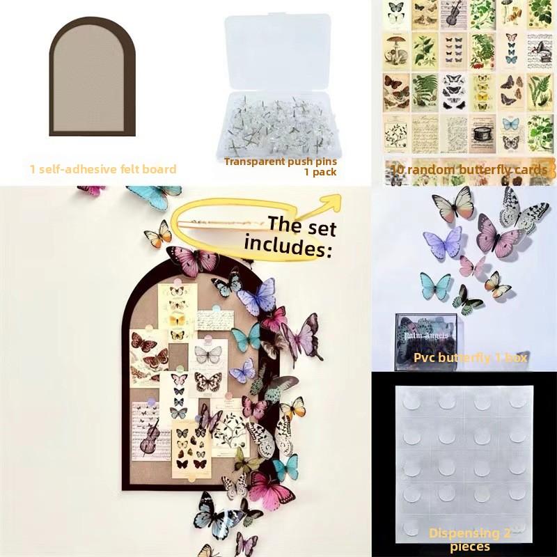 Three-dimensional Butterfly Photo Wall Decoration Atmosphere Beauty Salon Cute Store Area Layout Atmosphere