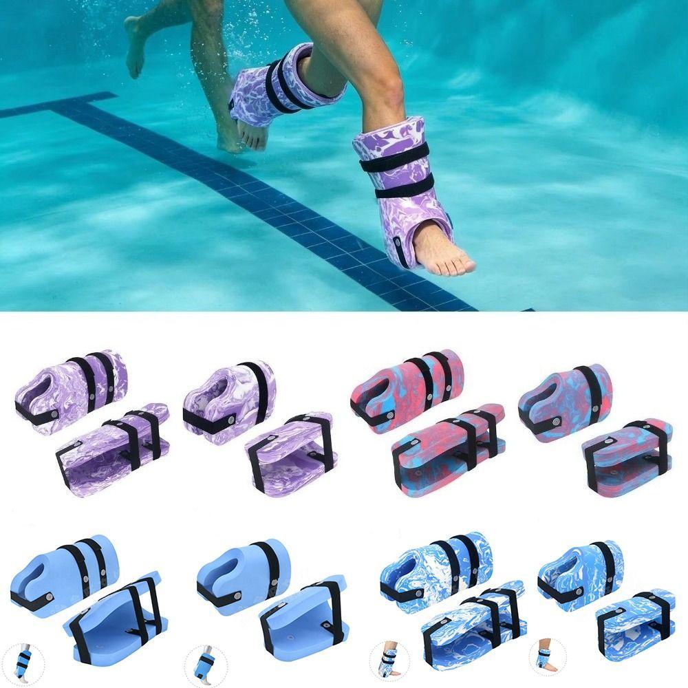 1Pair Adjustable Ankle Flotation Cuffs EVA Foam Flotation Sleeve for Pool Exercise
