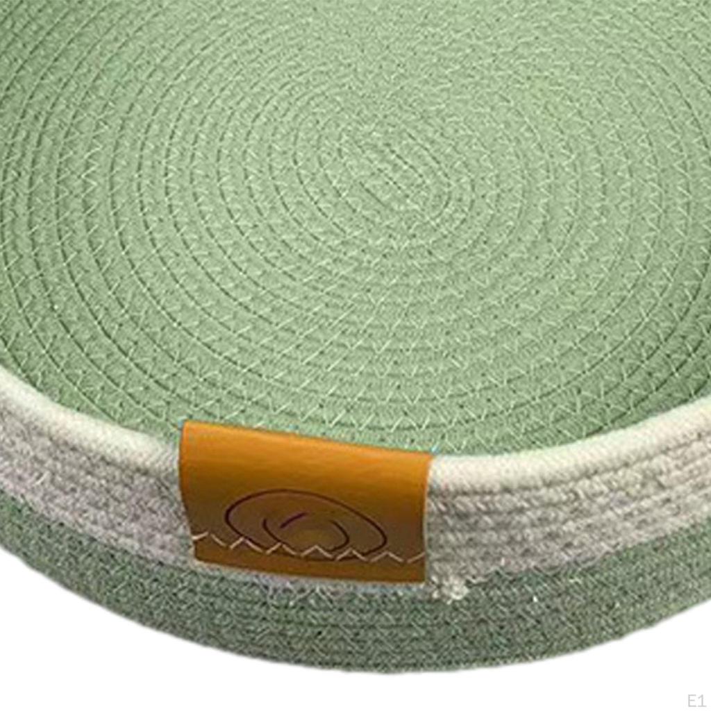 Cesta tejida para cama de gato, nido para dormir, portátil, con garras para rascar para gatitos