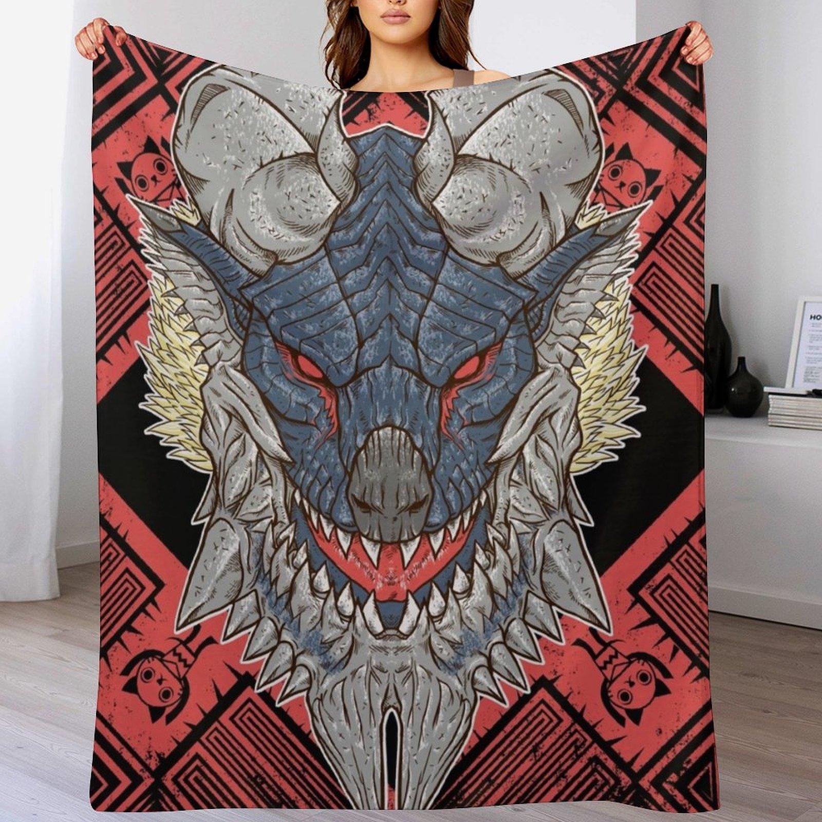 Hunting Club Stygian Zinogre Throw Blanket Ultra Plush Cozy Blanket for Napping Sleeping 102x76cm(40x30in)