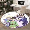 1pc Hunter x Hunter Anime Cartoon Design Round Carpet - Office Chair Mat, Non-Slip Rug for Home Decor, Living Room, Bedroom