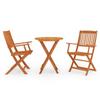 Day and Night - Day and Night Folding Garden Dining Set 3 Pieces Eucalyptus Wood