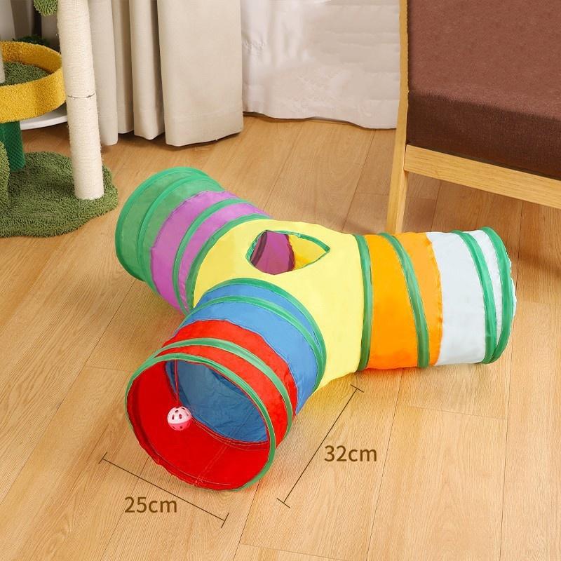 Hot Foldable Cat Tunnel Tube Interactive Fun Kitty Training Toy Boredom Buster for Puppy Kitten Pet Supplies Cat Accessory