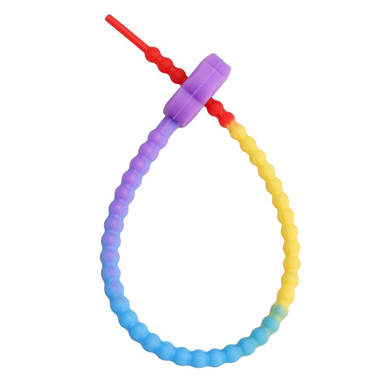 2-10Pcs Silicone Plum Blossom Gradient Keychain