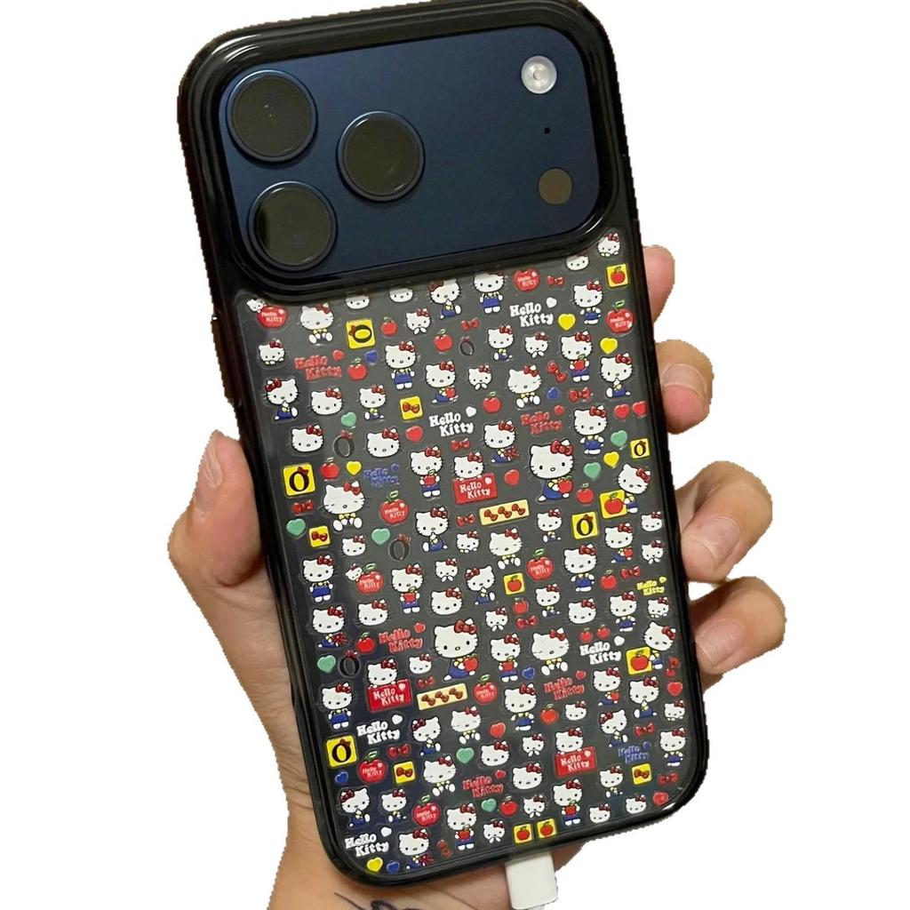 Cute Kitty Heart & Apple Embossed Nail Art Stickers for DIY & Decoration