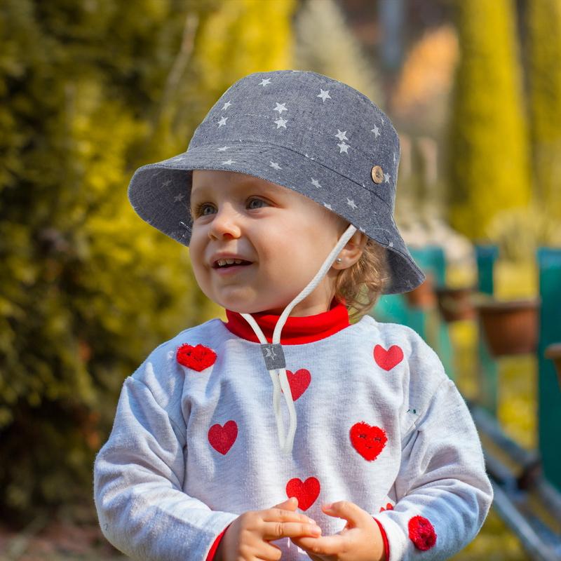 GEMVIE Kids Caps Cotton Cartoon Stars Printed Baby Bucket Hat Soft Spring Summer Panama Hats Space Boys Girls Beach Cap