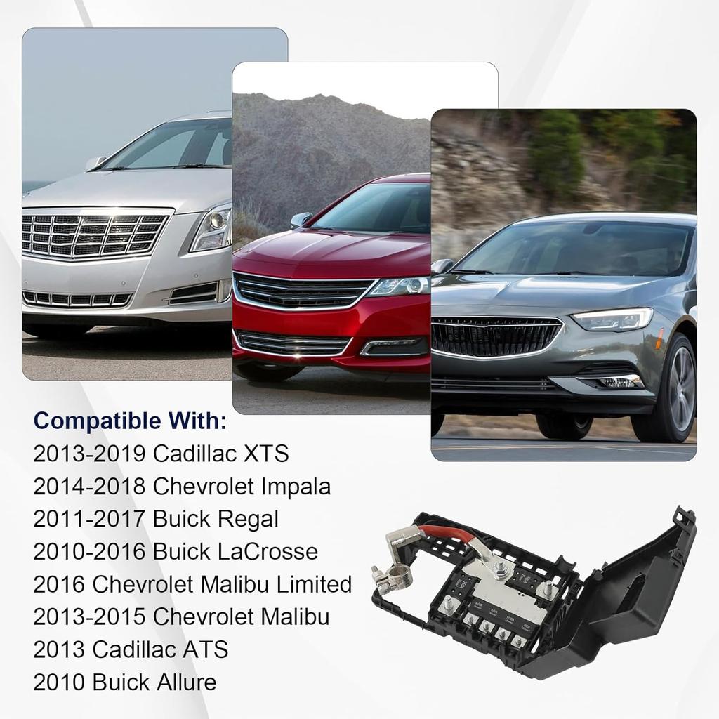 Fuse Box Battery Terminal With Cover GM #20914309#84499606 - Compatible With XTS 2013-, Impala 2014-2018, Regal 2011-2017, Lacrosse 2010-2016, Malibu