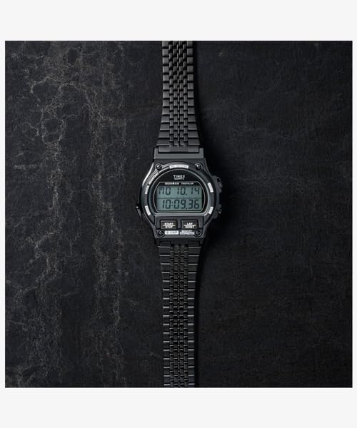 TIMEX Ironman Eight Lap 8 Lap Metal Quartz Watch TW5M66500 Black Digital Watch