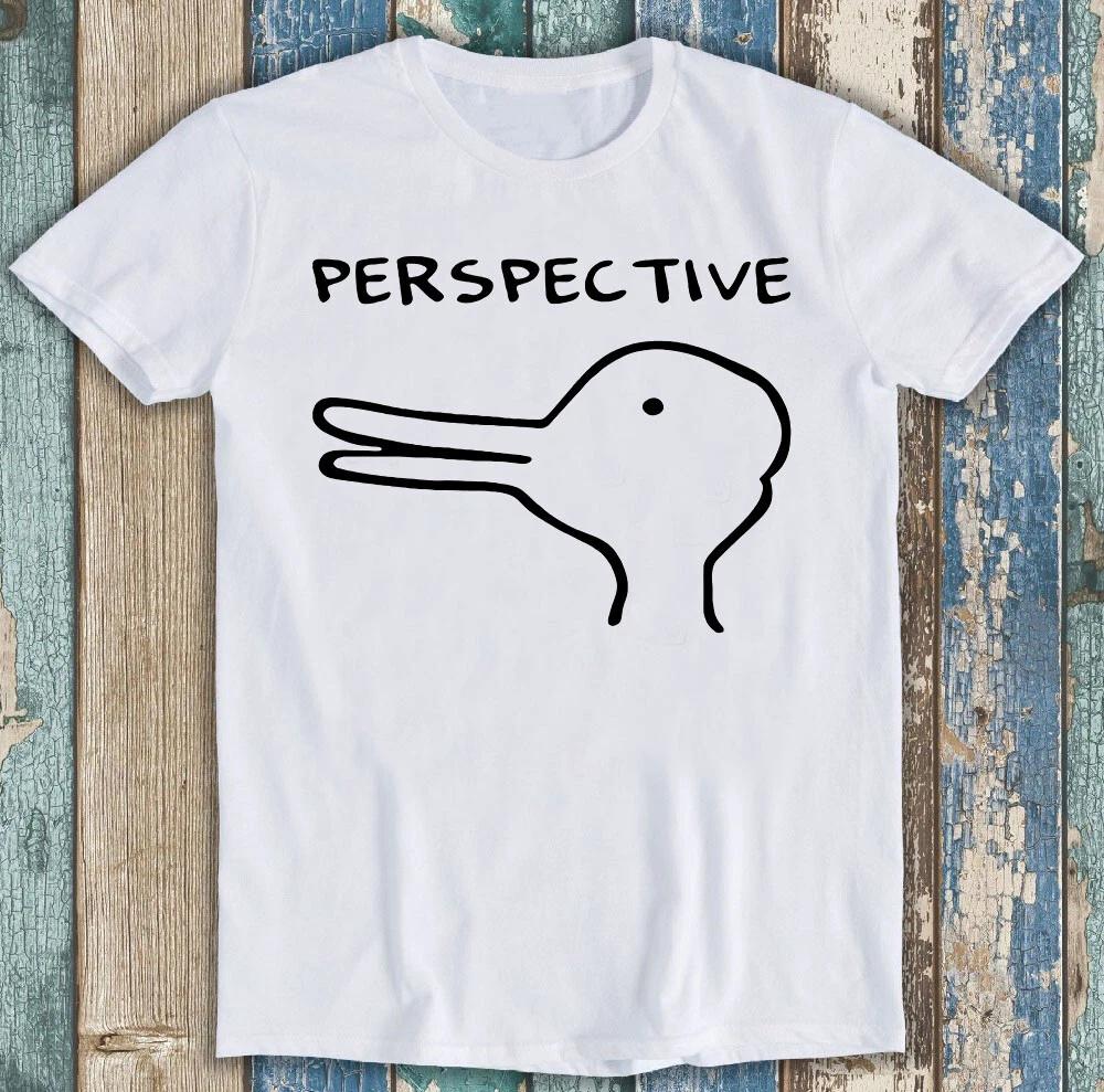 Перспектива Кролик Утка Заяц Смешной Подарок Футболка T Shirt M1316 4XL