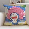 Classic DDoraemonS Cushion Cover Breathable and skinfriendly linen pillowcase square removable and washable cushion
