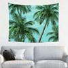 Tropical Palm Tree Tapestry Mint Blue Coconut Tree Wall Hanging for Bedroom Living Room Homestay Vacation Decor